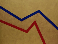 Freddy Rodríguez, Divided USA, acrílico sobre tela, 107 x 132 cms. 2017